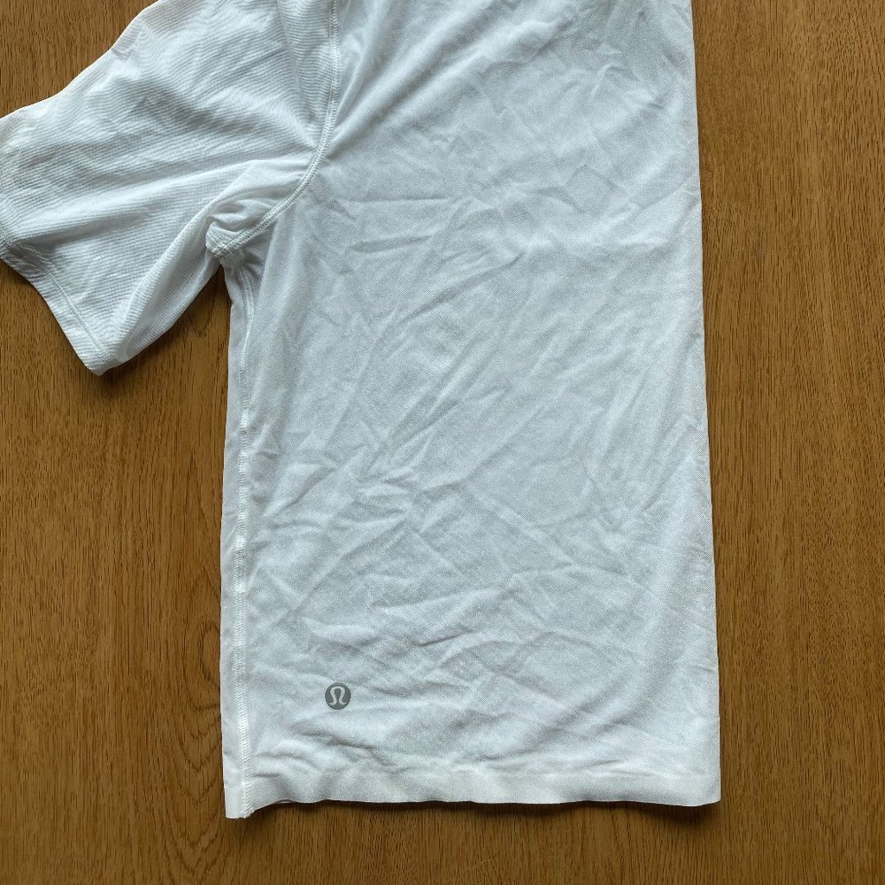 White Sheer Mesh Lululemon workout hint of sheer